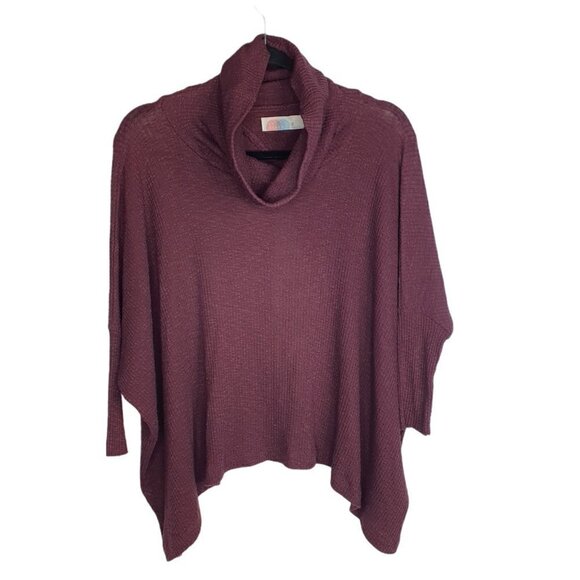 Free People Beach women’s Burgundy Cowl Neck Open Split Back Top Size XS - Picture 1 of 5